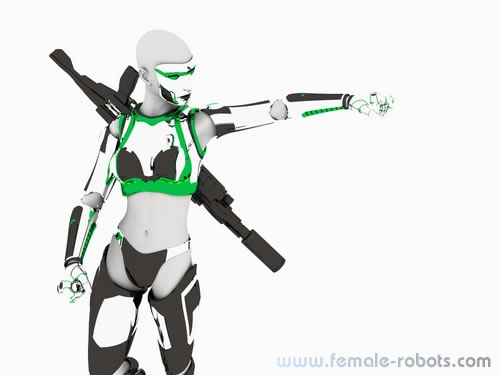 female fighter robot
